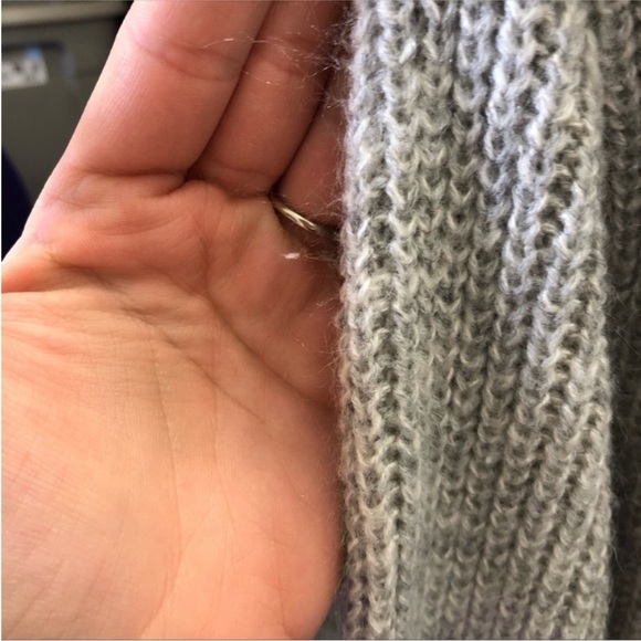 Kendall & Kylie Gray Knit Lace Up Sweater - Picture 9 of 14